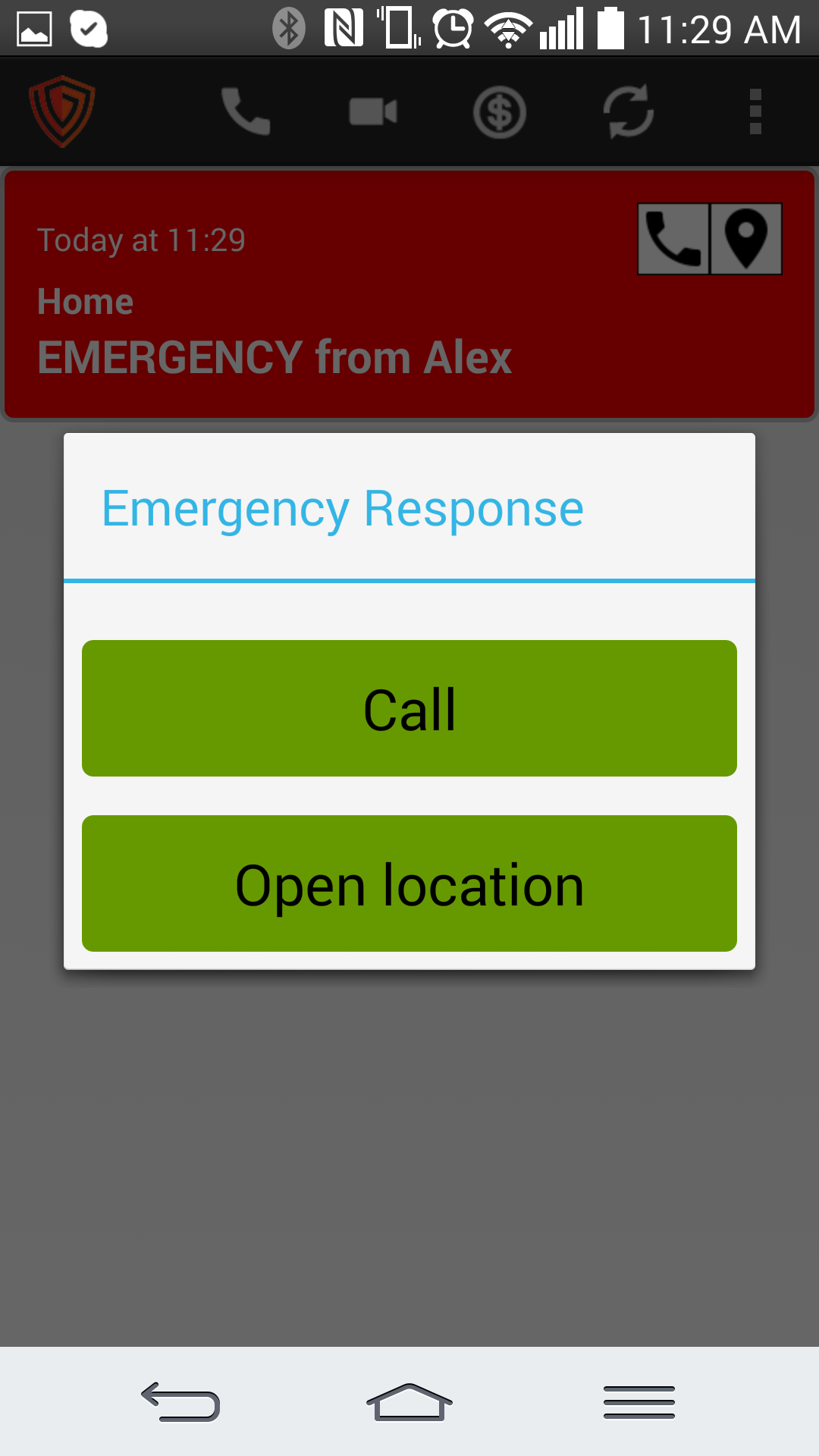 Response Options to Emergency